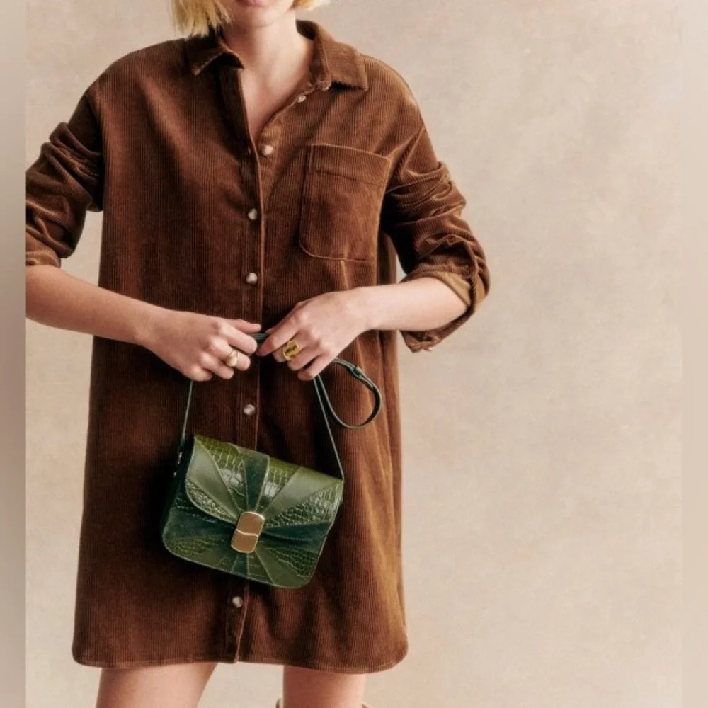 Sezane Sadie Dress Caramel - Picture 3 of 8